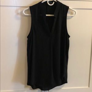 Ro & De Black Asian Collar Blouse, EUC